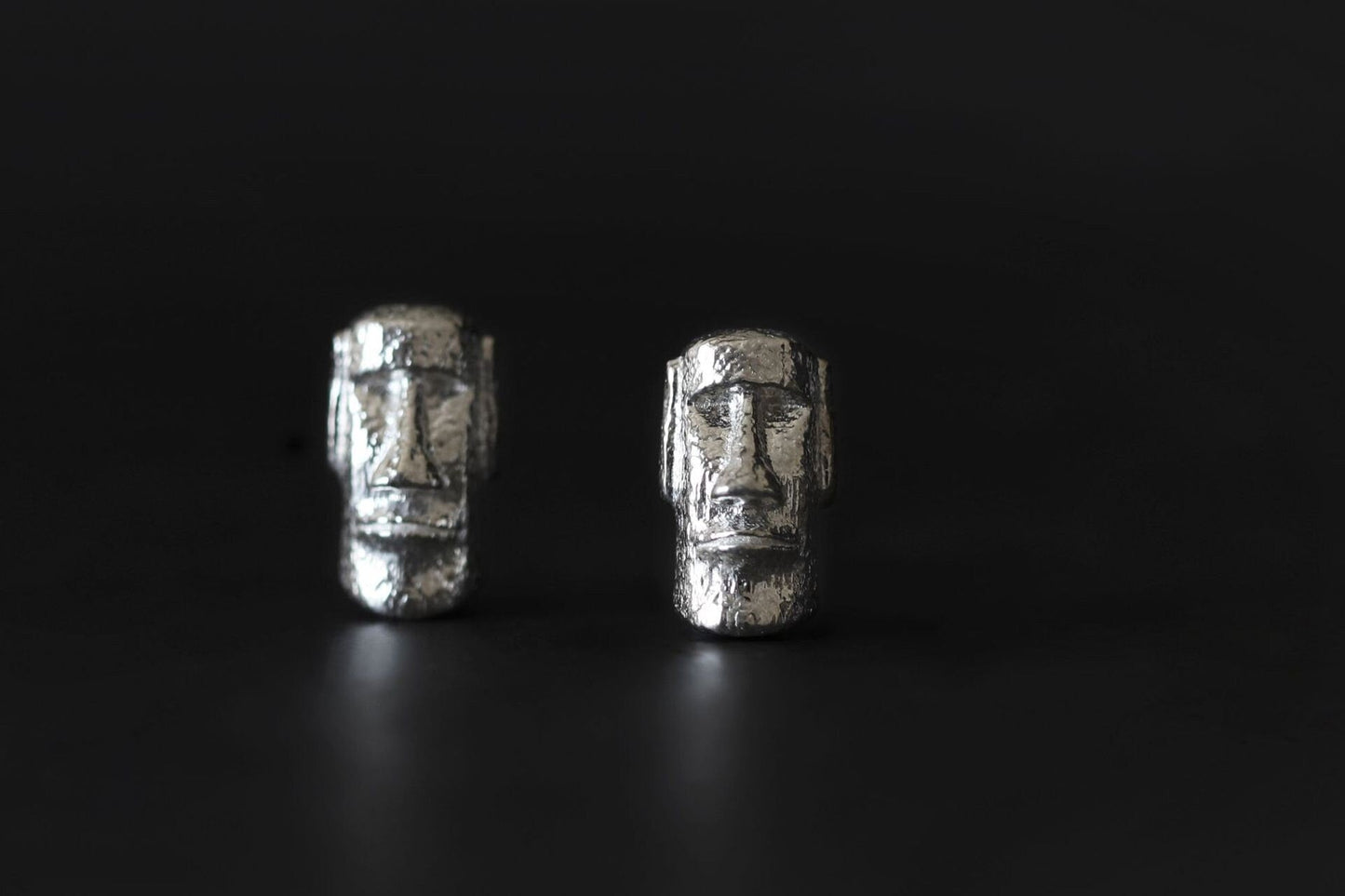 Easter Island Statues Earrings-Sterling Silver Head Statue Stud Earring-Moai Statue-Silver Statue Jewelry-Gift for her cindysilverstudio
