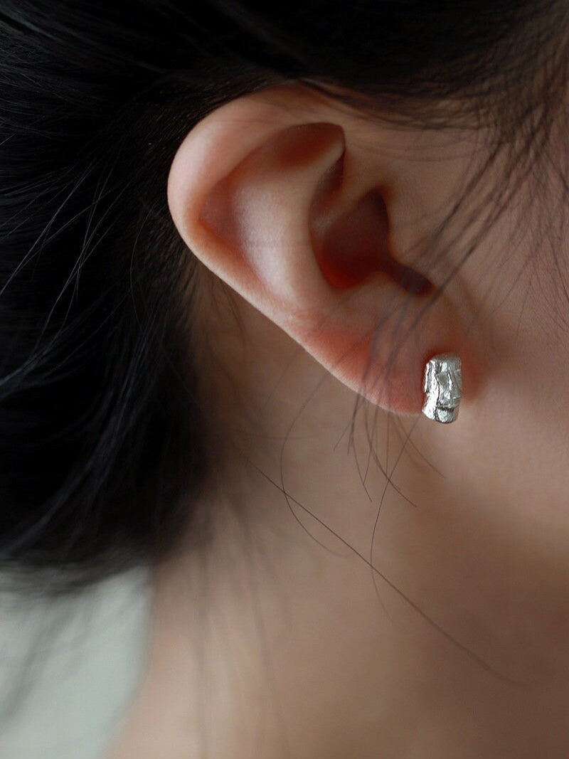 Easter Island Statues Earrings-Sterling Silver Head Statue Stud Earring-Moai Statue-Silver Statue Jewelry-Gift for her cindysilverstudio