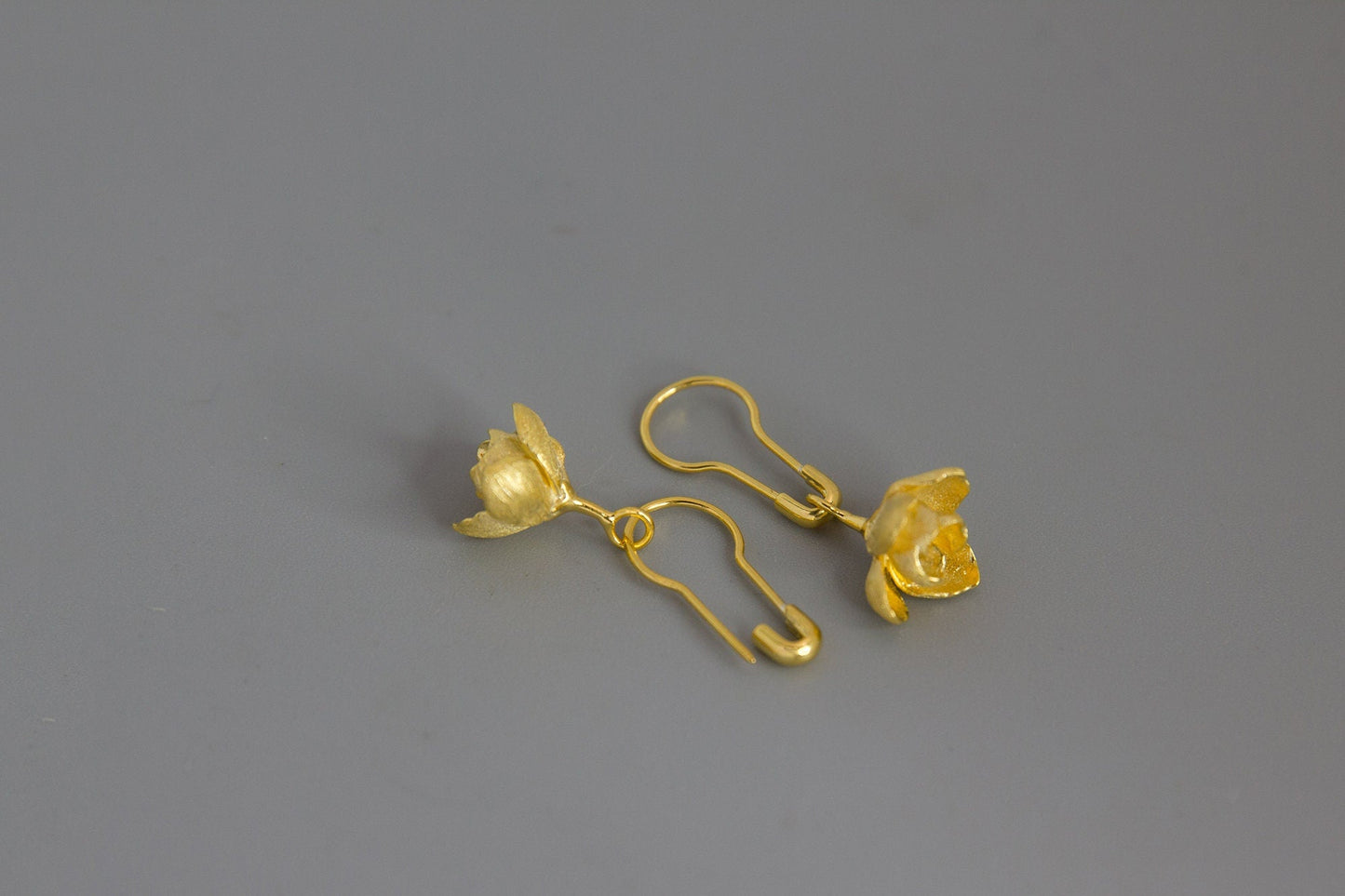 Jasmine Flower Charm Earring-Sterling Silver Safety Pin Blossom Flower Dangle Earring-Floral Jewelry-Jasmine Jewelry-Gift for her cindysilverstudio