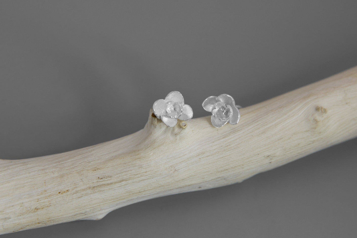 Jasmine Flower Charm Earring-Sterling Silver Safety Pin Blossom Flower Dangle Earring-Floral Jewelry-Jasmine Jewelry-Gift for her cindysilverstudio