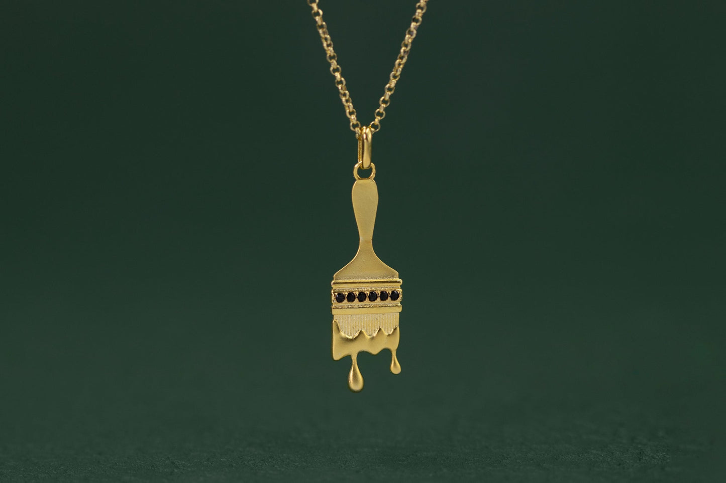Paint Brush Necklace-Sterling Silver Paint Brush Pendant-Artist Brush-Silver Painter Jewelry-Gift For Women cindysilverstudio