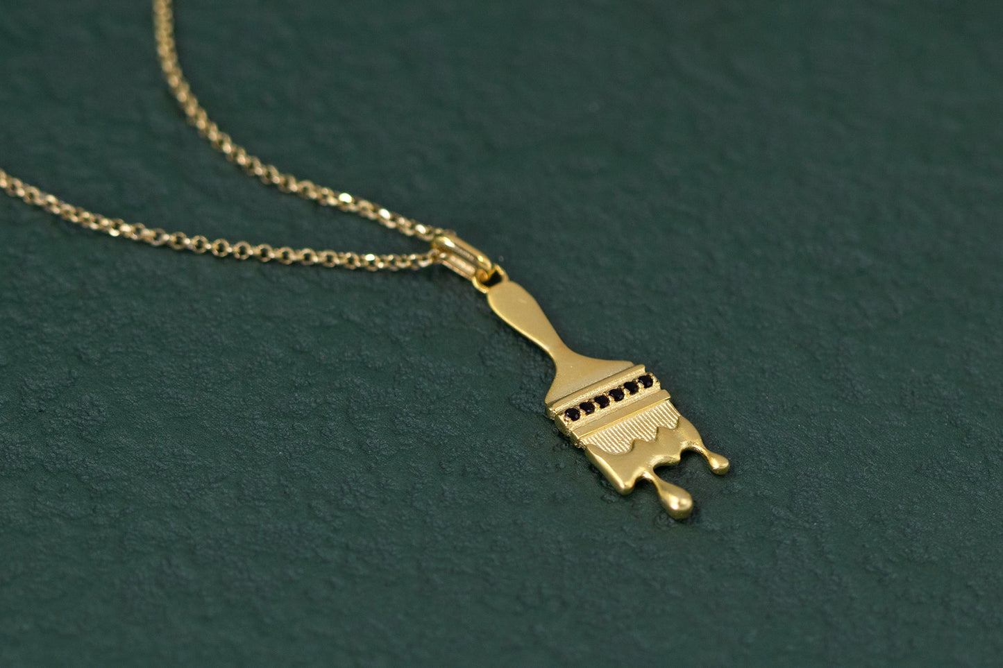 Paint Brush Necklace-Sterling Silver Paint Brush Pendant-Artist Brush-Silver Painter Jewelry-Gift For Women cindysilverstudio