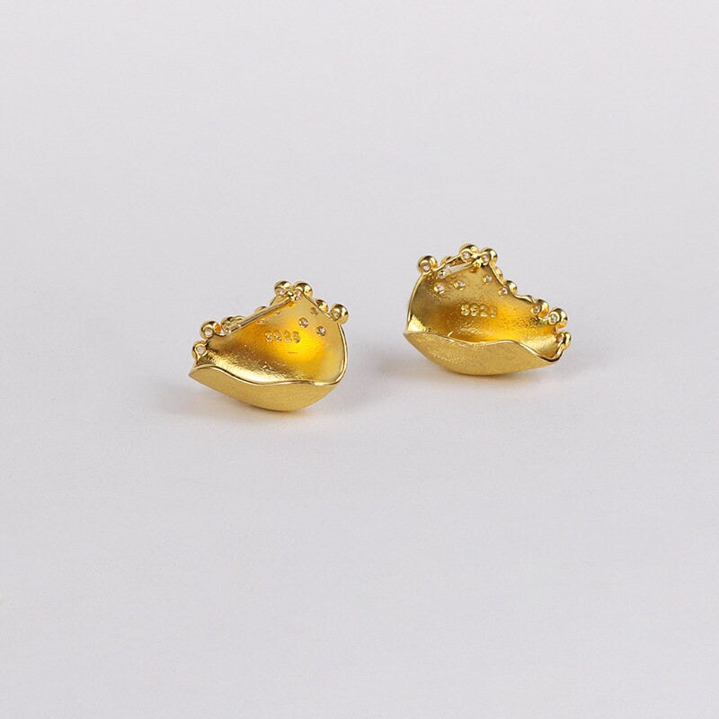 Zircon Basket Earrings-Sterling Silver Basket Charm Zircon Stud Earrings-Birthstone Zircon-Silver Zircon Jewelry-Gift for her cindysilverstudio