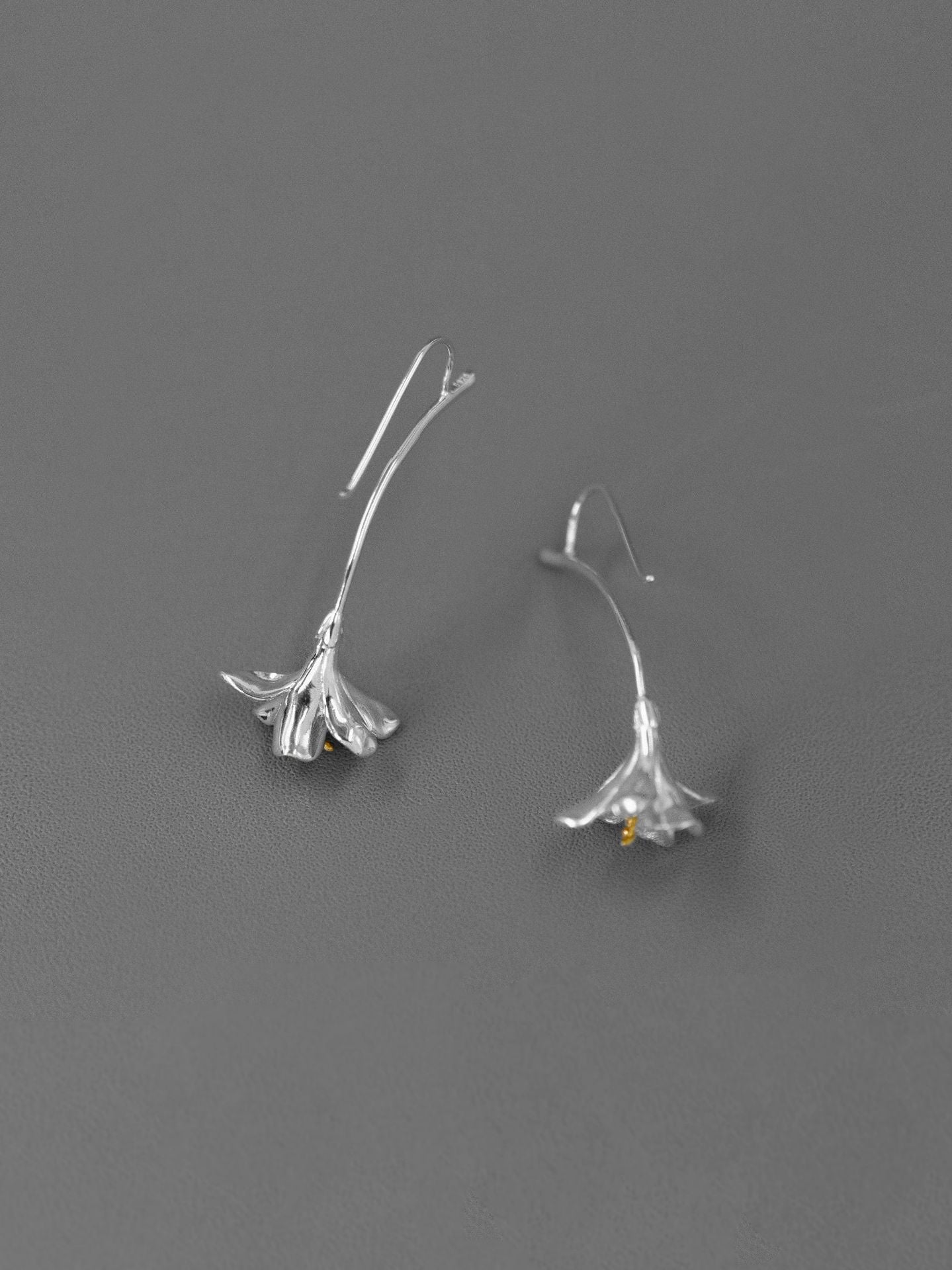 Freesia Flower Earring-Sterling Silver Freesia Flower Dangle Earring-Spring Flower-Dainty Floral Jewelry-Mother's Day Gift