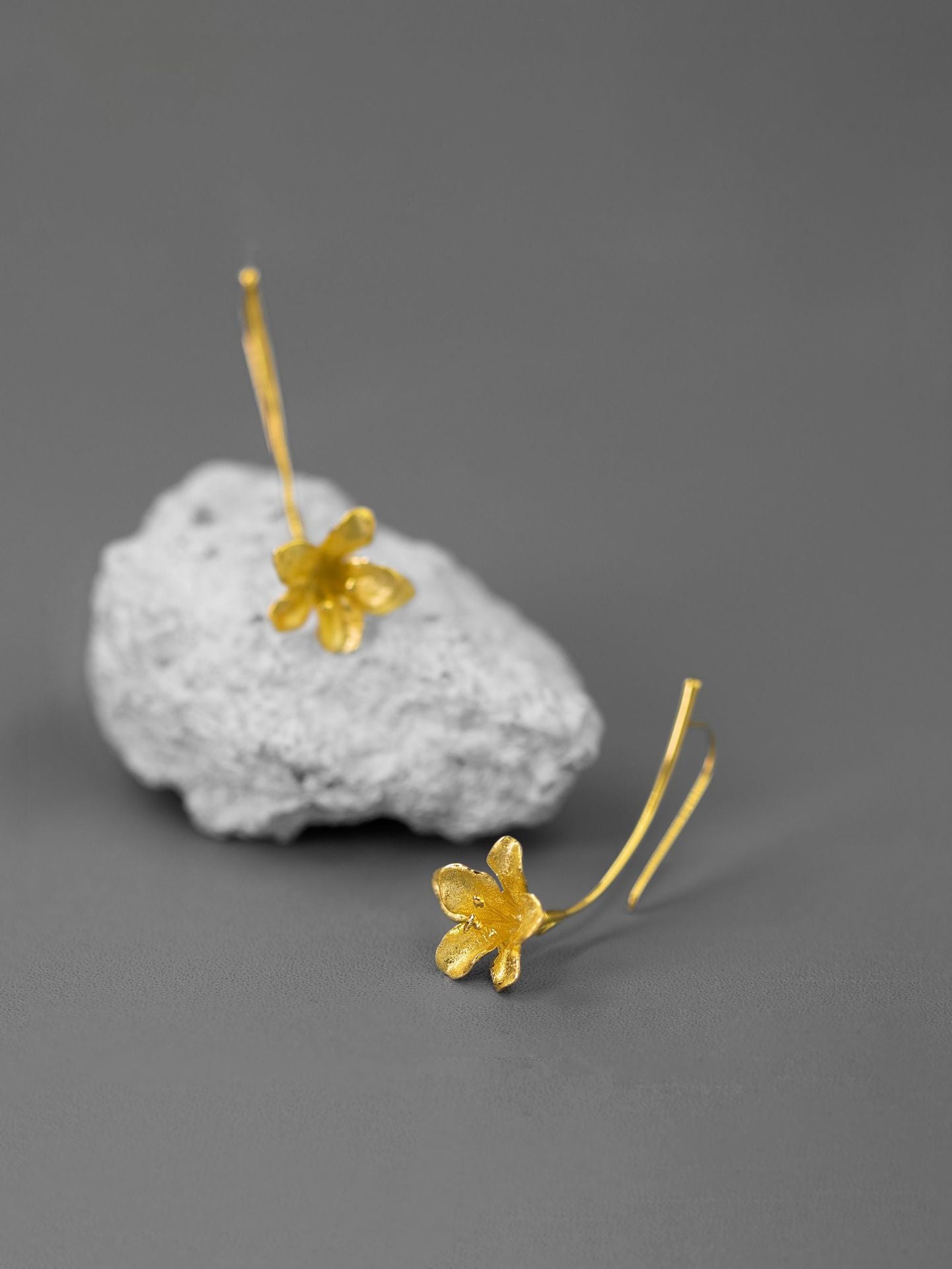 Freesia Flower Earring-Sterling Silver Freesia Flower Dangle Earring-Spring Flower-Dainty Floral Jewelry-Mother's Day Gift