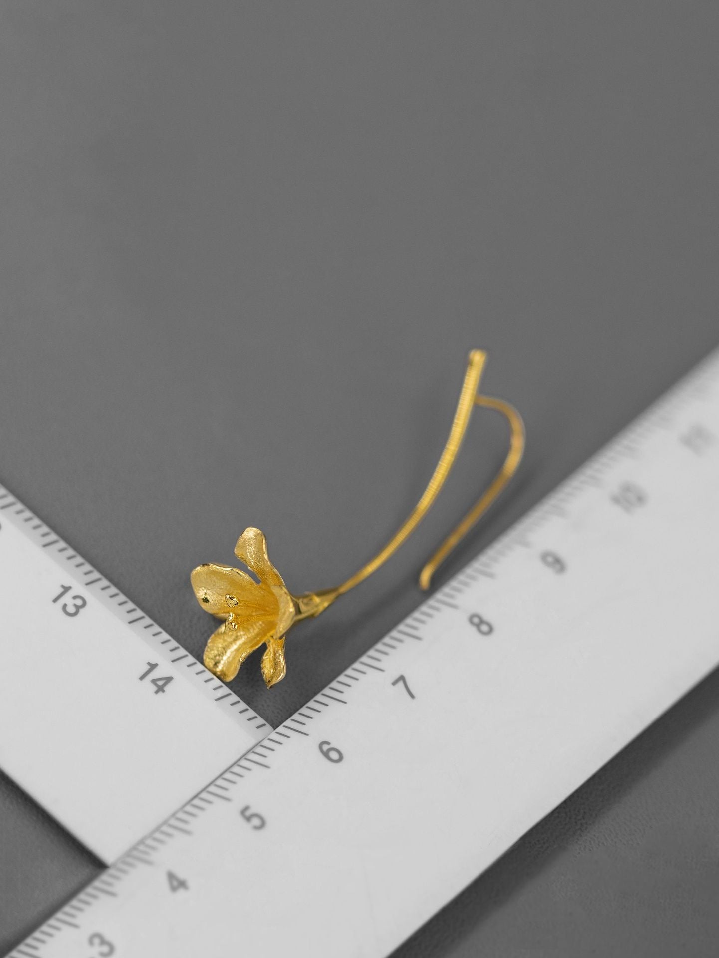 Freesia Flower Earring-Sterling Silver Freesia Flower Dangle Earring-Spring Flower-Dainty Floral Jewelry-Mother's Day Gift
