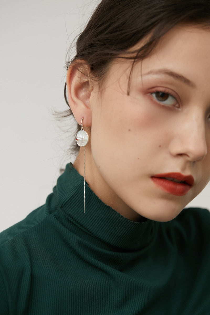 Southern Cross Tassel Earrings Long Tassel Hook White Shell Earrings DIY Design Gift for her