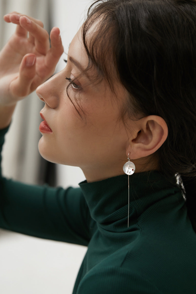 Southern Cross Tassel Earrings Long Tassel Hook White Shell Earrings DIY Design Gift for her