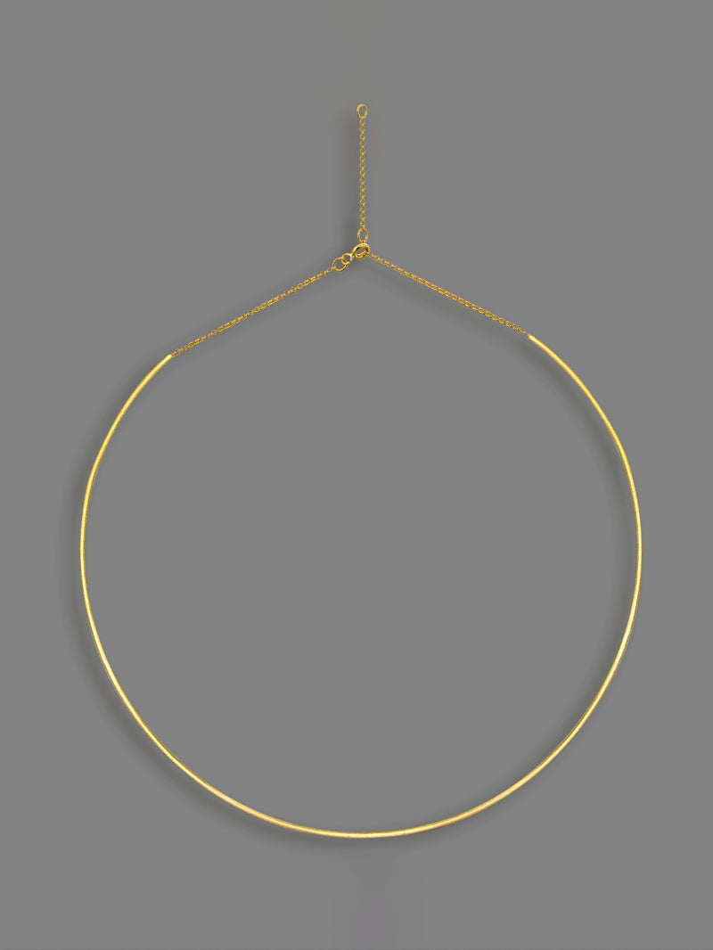 Round Choker Nekclace-Sterling Silver Choker Chain-Circle Collar-15 inches Chain-Gift for her