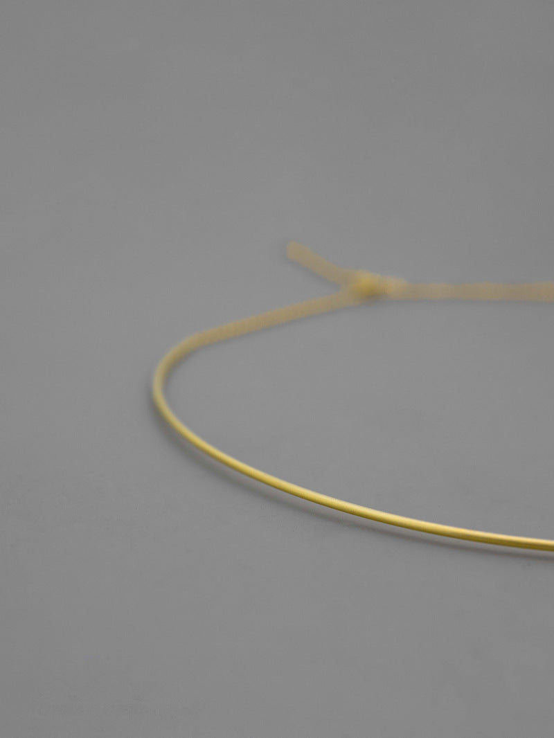 Round Choker Nekclace-Sterling Silver Choker Chain-Circle Collar-15 inches Chain-Gift for her