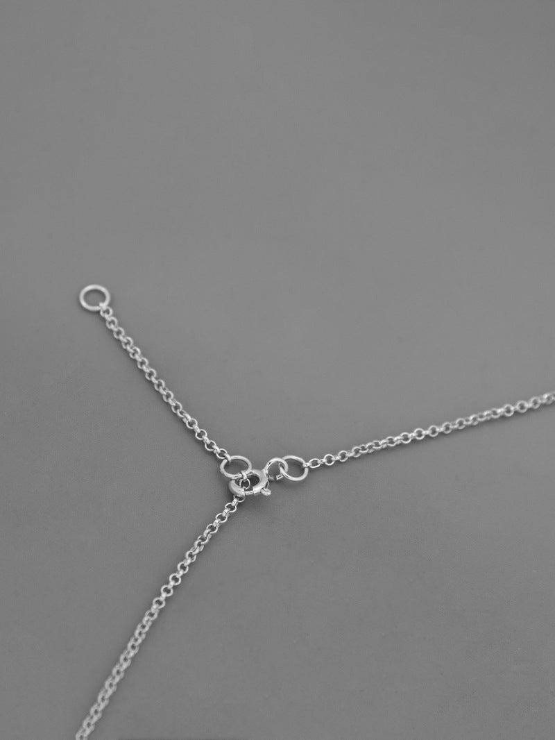 Round Choker Nekclace-Sterling Silver Choker Chain-Circle Collar-15 inches Chain-Gift for her