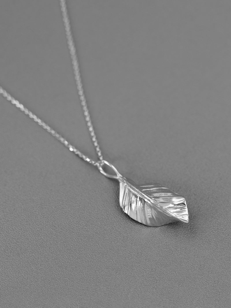 Autumn Leaves Charm Pendant-Sterling Silver Fall Leaves Pendant-Matt Silver-Harvest Thanksgiving Jewelry-Gift for woman