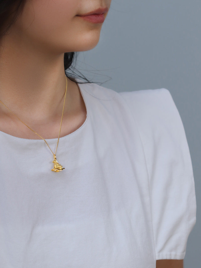 Rocking Horse Pendant-Sterling Silver Rocking Horse Charm Pendant-Dainty Charm-Lovely Silver Jewelry-Gift for her