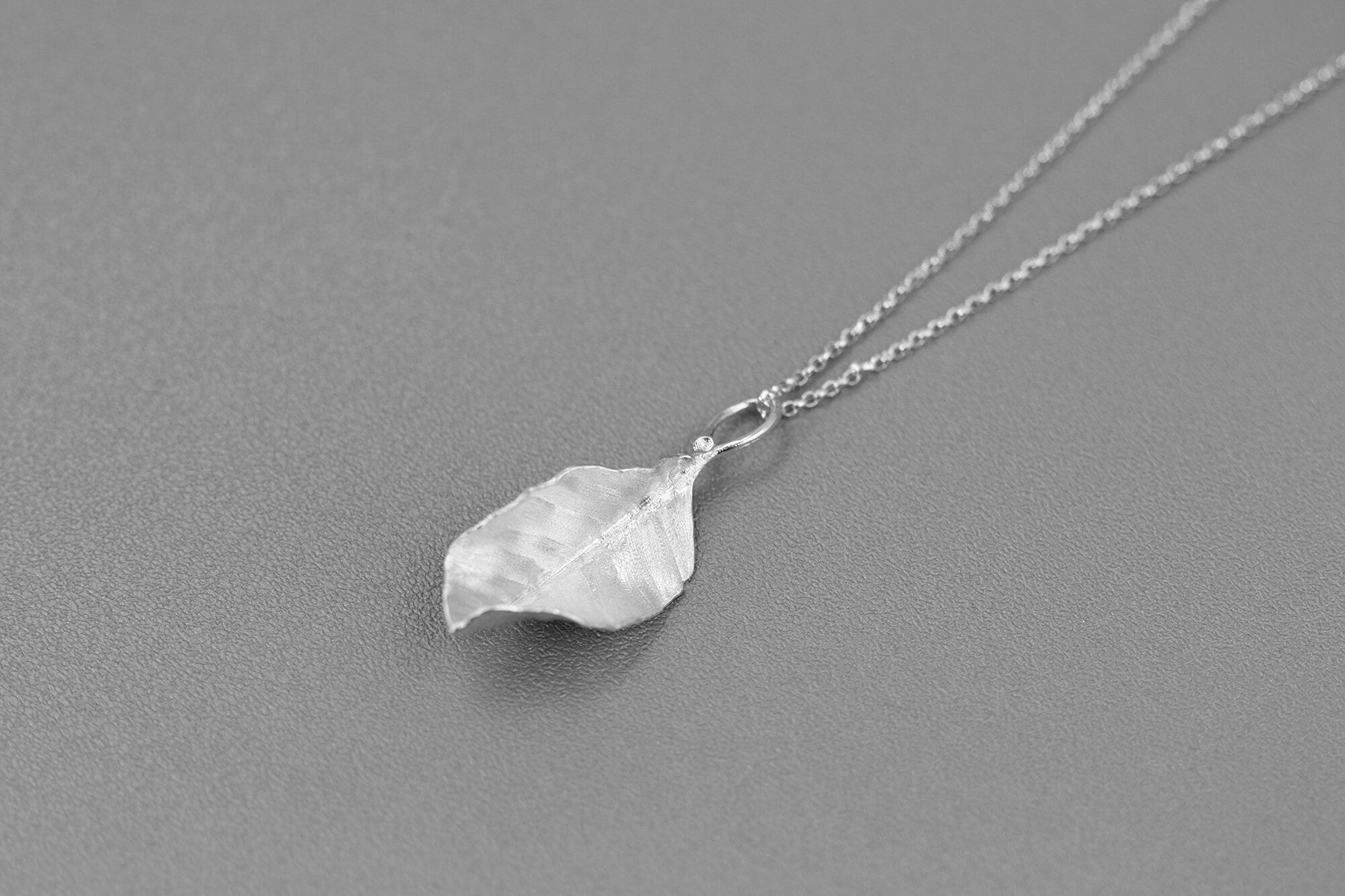 Autumn Leaves Charm Pendant-Sterling Silver Fall Leaves Pendant-Matt Silver-Harvest Thanksgiving Jewelry-Gift for woman cindysilverstudio