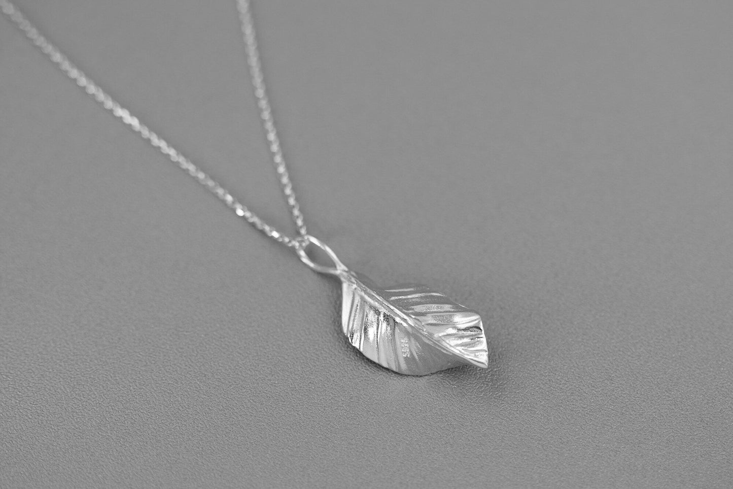 Autumn Leaves Charm Pendant-Sterling Silver Fall Leaves Pendant-Matt Silver-Harvest Thanksgiving Jewelry-Gift for woman cindysilverstudio