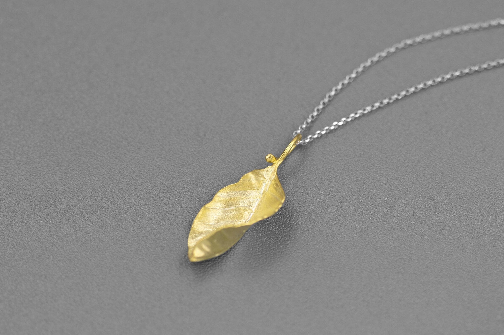 Autumn Leaves Charm Pendant-Sterling Silver Fall Leaves Pendant-Matt Silver-Harvest Thanksgiving Jewelry-Gift for woman cindysilverstudio