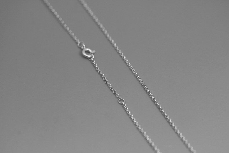 Cable Cross Chain Necklace-Sterling Silver Cross Link Rolo Chain-Small Cable-Delicate Jewelry-Unisex Gift cindysilverstudio