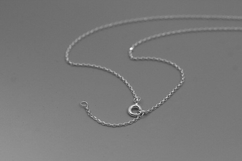 Cable Cross Chain Necklace-Sterling Silver Cross Link Rolo Chain-Small Cable-Delicate Jewelry-Unisex Gift cindysilverstudio