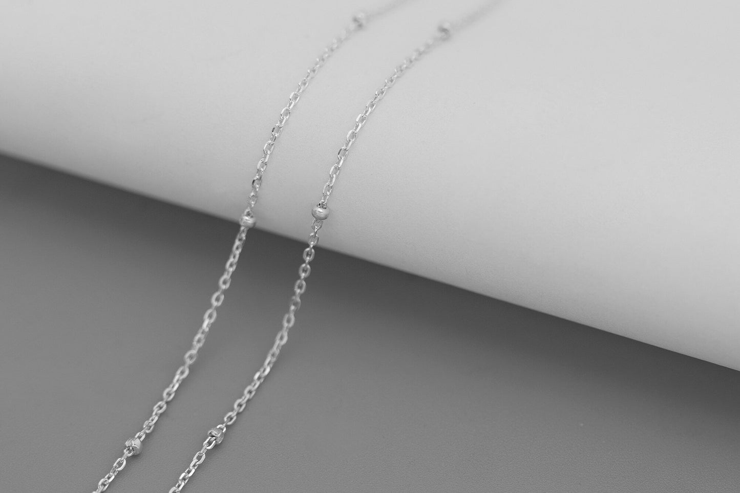 Dew Drop Layering Necklace-Sterling Silver Beaded Satellite Chain-Minimalist Choker-Bridesmaid gifts-Gift for women cindysilverstudio