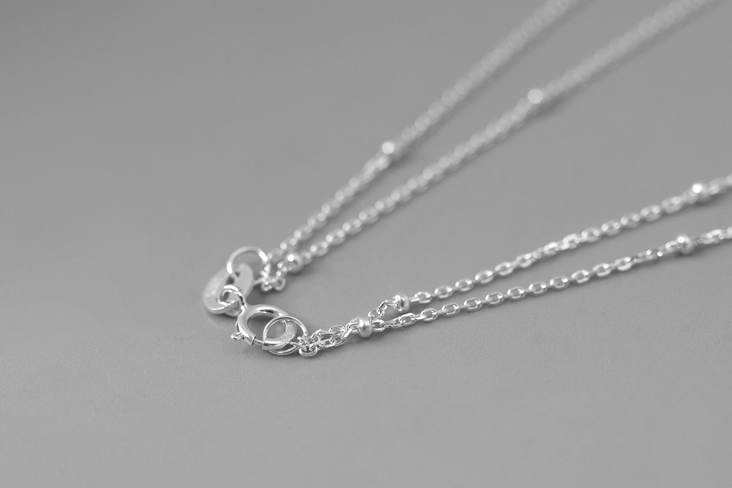 Dew Drop Layering Necklace-Sterling Silver Beaded Satellite Chain-Minimalist Choker-Bridesmaid gifts-Gift for women cindysilverstudio