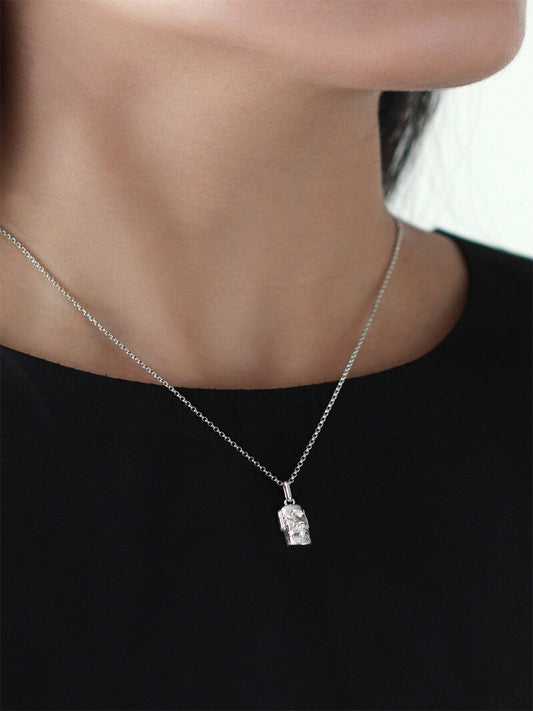 Easter Island Statues Necklace-Sterling Silver Head Statue Pendant-Moai Statue-Silver Statue Jewelry-Gift for men cindysilverstudio