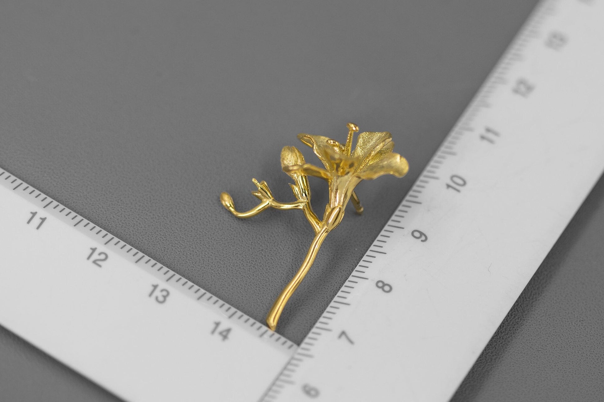 Freesia Flower Brooch-Sterling Silver Freesia Flower Pin-Spring Flower-Dainty Floral Jewelry-Mother's Day Gift cindysilverstudio