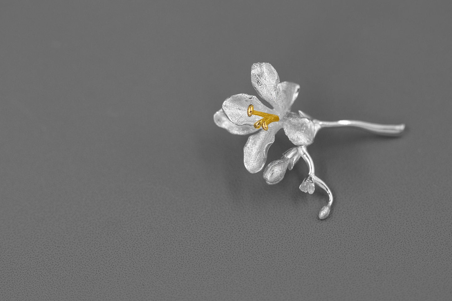 Freesia Flower Brooch-Sterling Silver Freesia Flower Pin-Spring Flower-Dainty Floral Jewelry-Mother's Day Gift cindysilverstudio