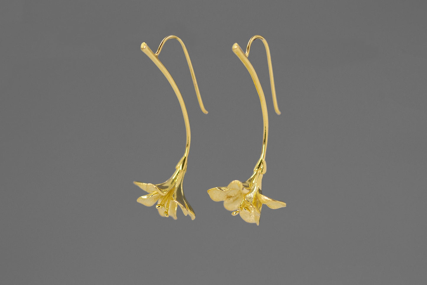 Freesia Flower Earring-Sterling Silver Freesia Flower Dangle Earring-Spring Flower-Dainty Floral Jewelry-Mother's Day Gift cindysilverstudio