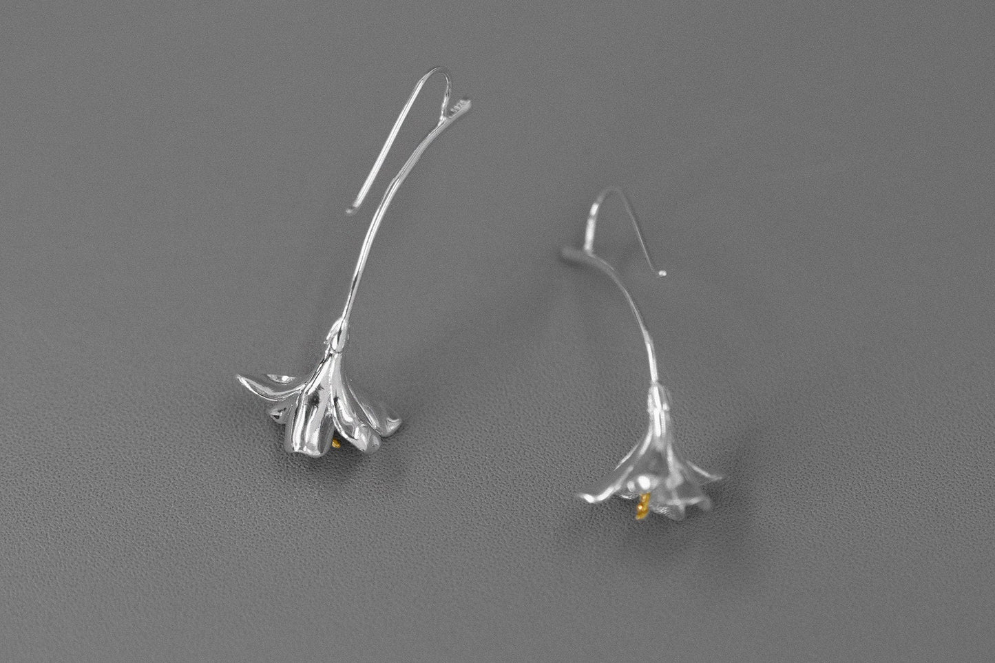 Freesia Flower Earring-Sterling Silver Freesia Flower Dangle Earring-Spring Flower-Dainty Floral Jewelry-Mother's Day Gift cindysilverstudio