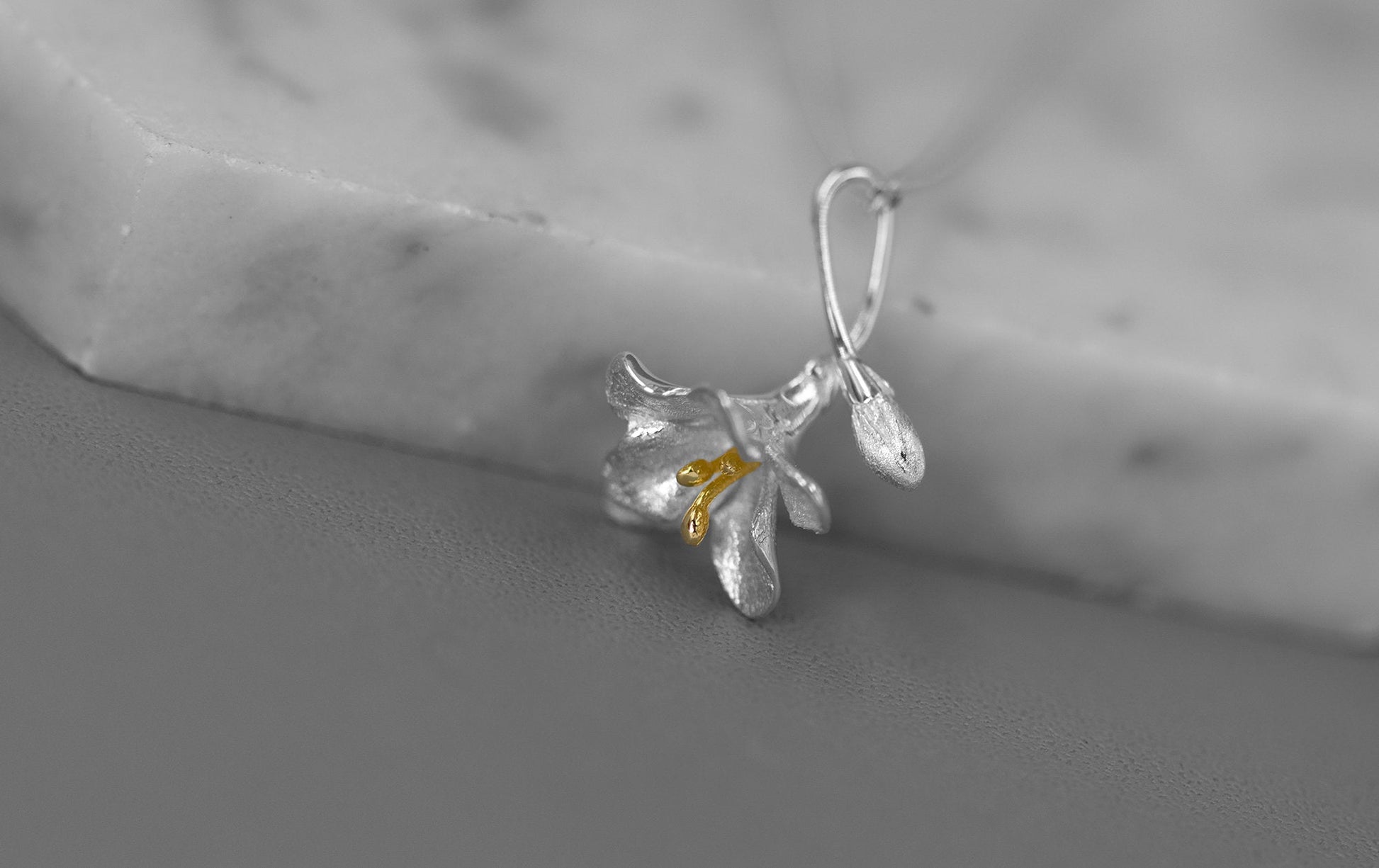 Freesia Flower Necklace-Sterling Silver Freesia Flower Pendant-Spring Flower-Dainty Floral Jewelry-Mother's Day Gift cindysilverstudio