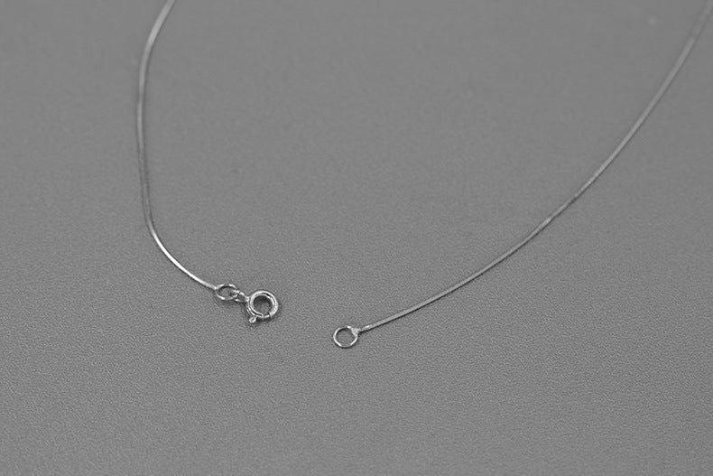 Glossy Snake Chain Necklace-Sterling Silver Slender Necklace Chain-Everyday Wear-Gift for her cindysilverstudio