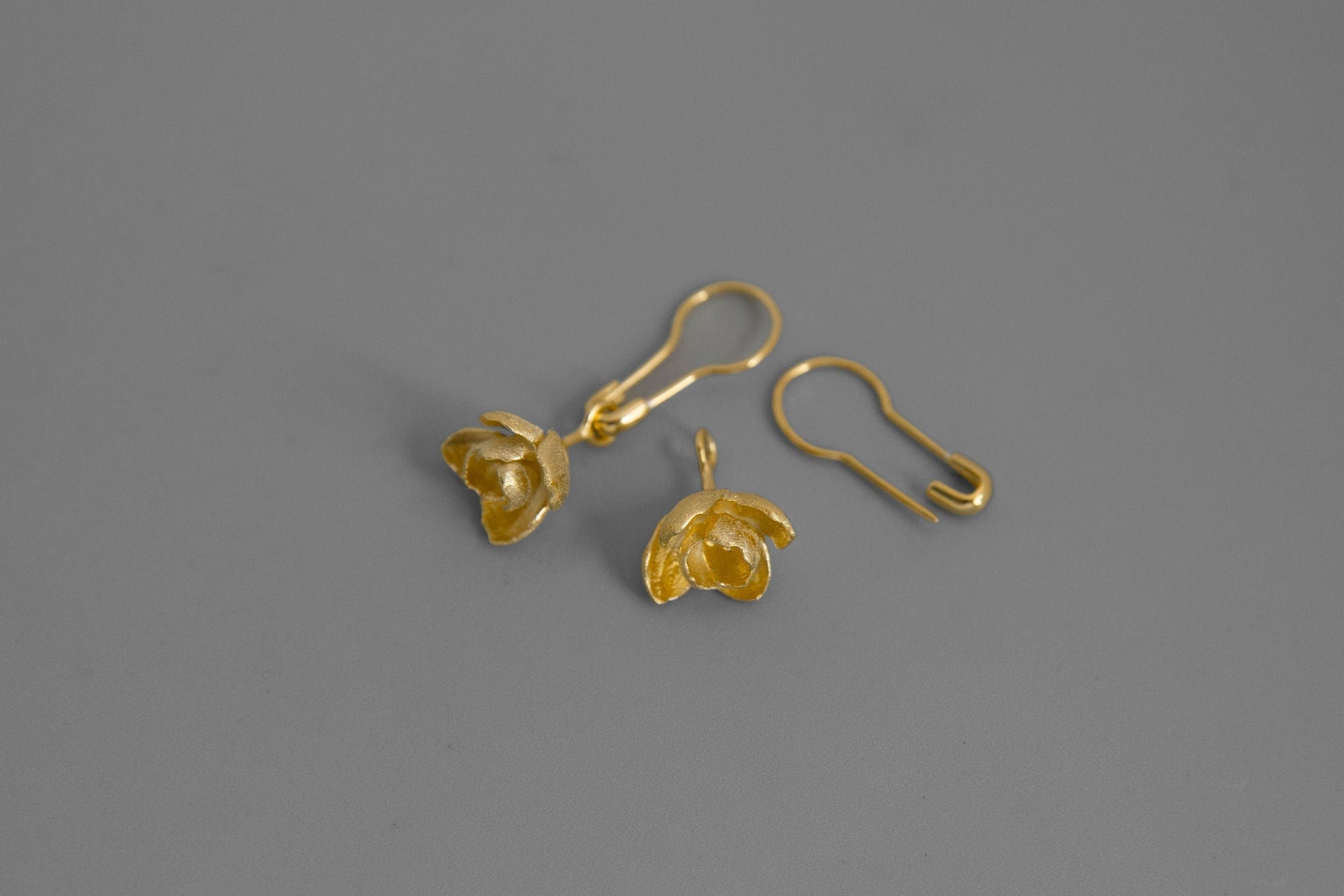 Jasmine Flower Charm Earring-Sterling Silver Safety Pin Blossom Flower Dangle Earring-Floral Jewelry-Jasmine Jewelry-Gift for her cindysilverstudio