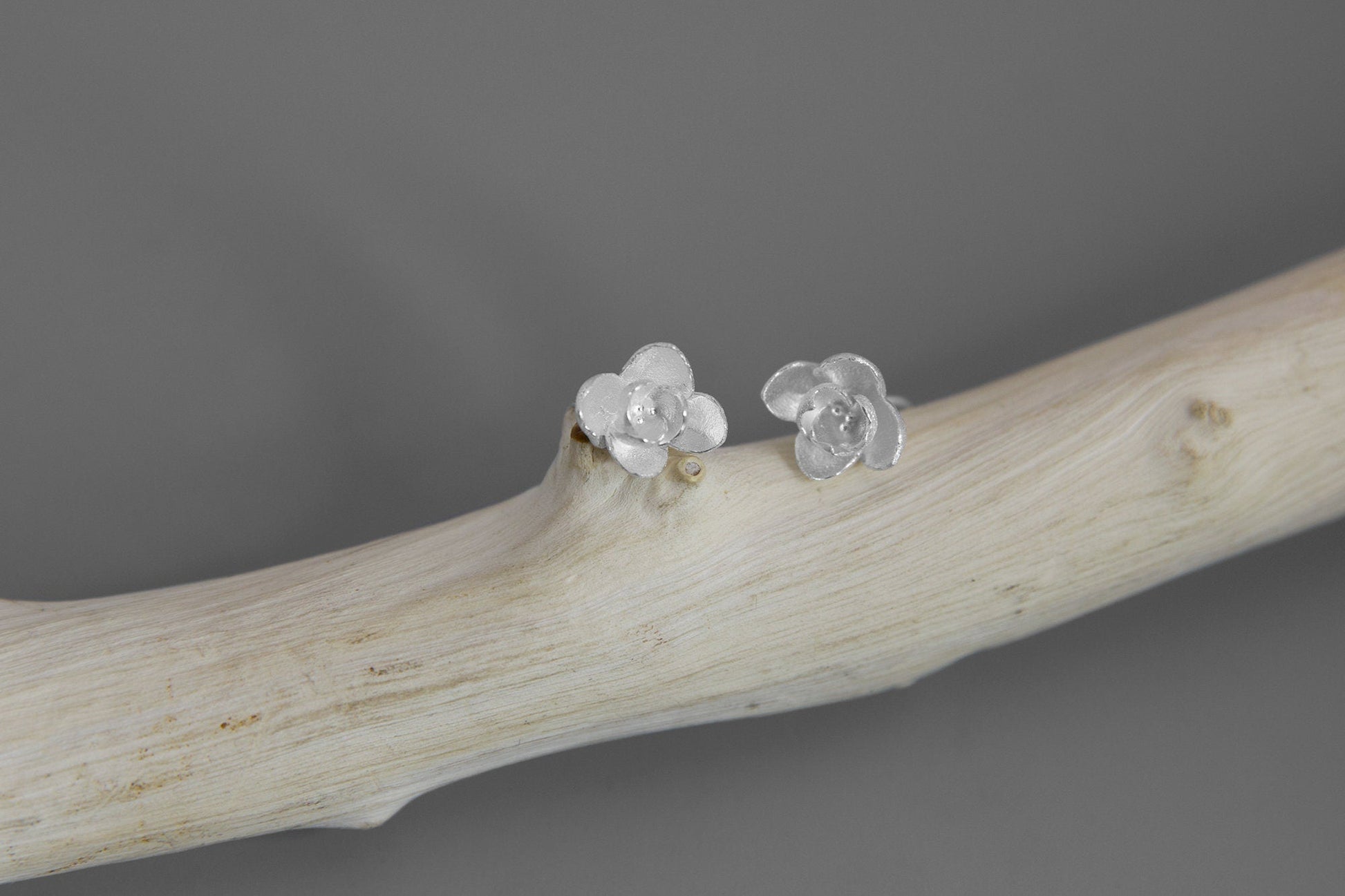 Jasmine Flower Charm Earring-Sterling Silver Safety Pin Blossom Flower Dangle Earring-Floral Jewelry-Jasmine Jewelry-Gift for her cindysilverstudio