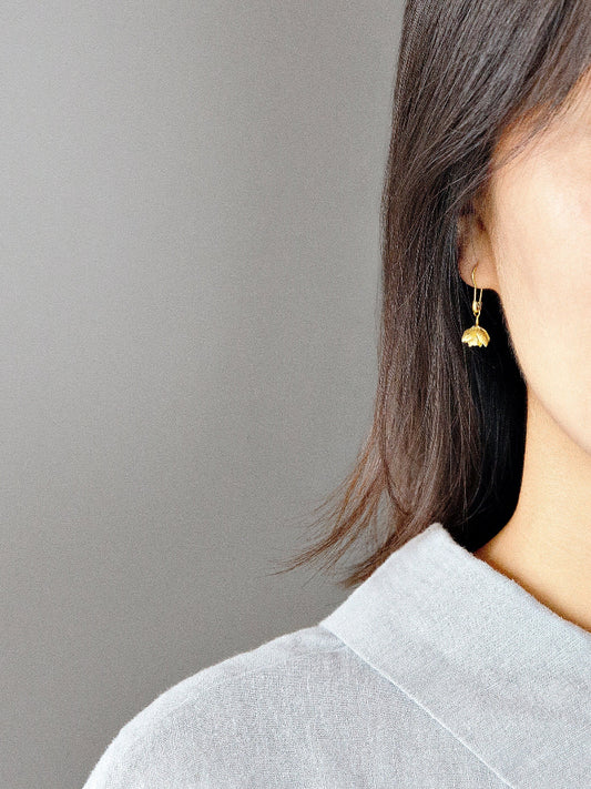 Jasmine Flower Charm Earring-Sterling Silver Safety Pin Blossom Flower Dangle Earring-Floral Jewelry-Jasmine Jewelry-Gift for her cindysilverstudio