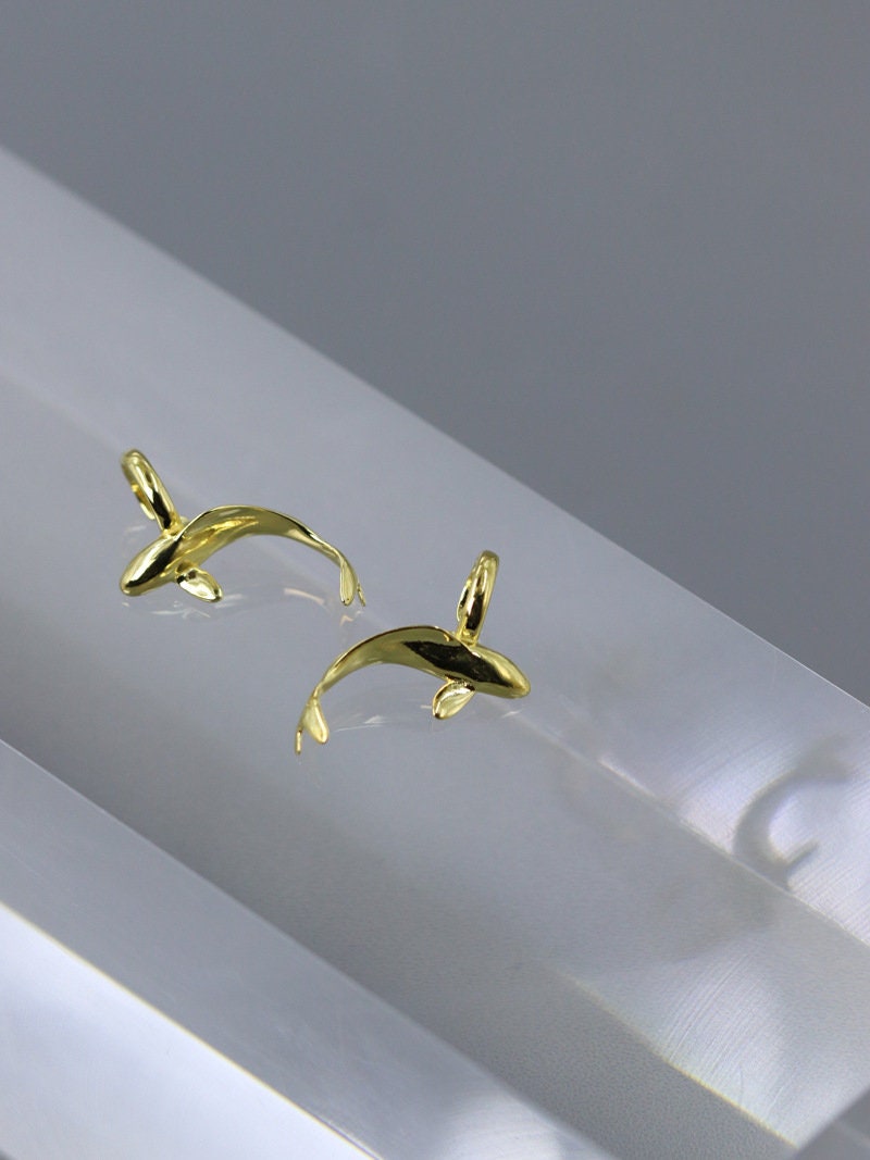 Koi Fish Earrings-Sterling Silver Fish Charm Clip-on Earrings-Lucky Fish-Silver Fish Jewelry-Gift for her cindysilverstudio