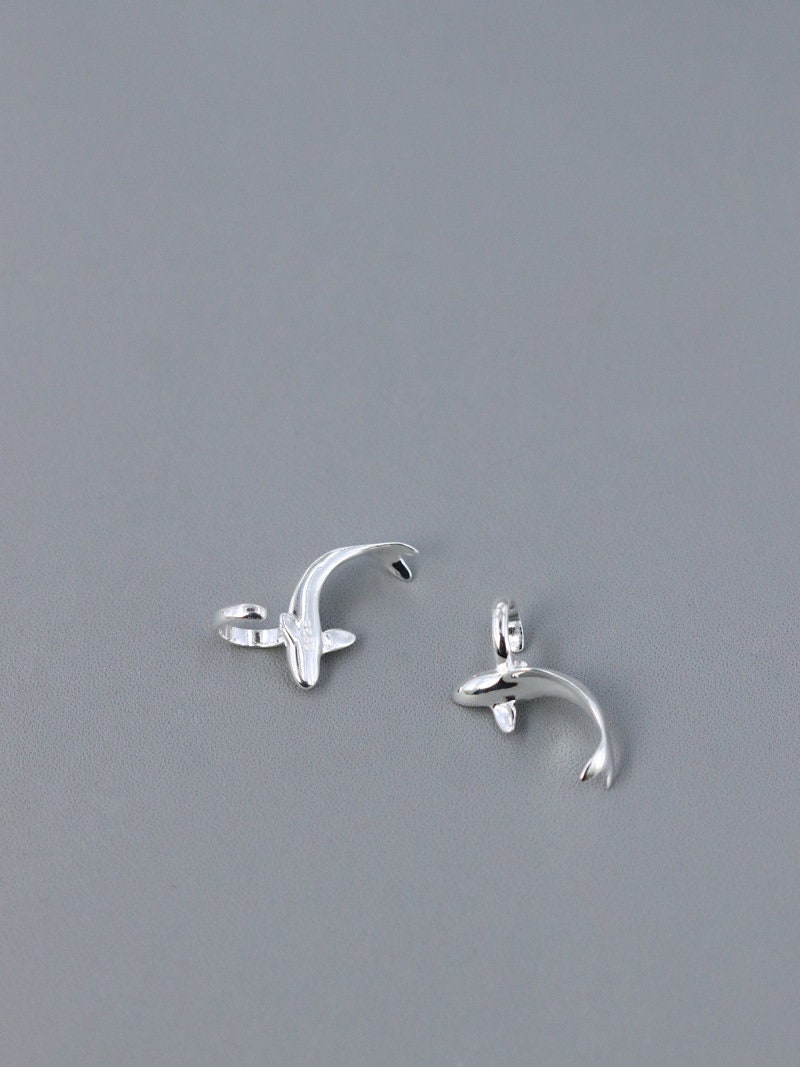 Koi Fish Earrings-Sterling Silver Fish Charm Clip-on Earrings-Lucky Fish-Silver Fish Jewelry-Gift for her cindysilverstudio