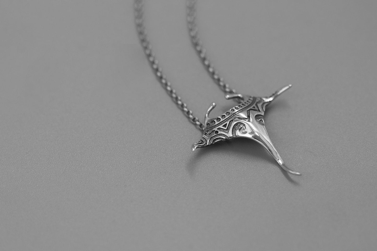 Manta Ray Fish Charm Pendant-Sterling Silver Ocean Sting Ray Pendant-Dainty Manta-Ocean Fish Jewelry-Gift for her cindysilverstudio