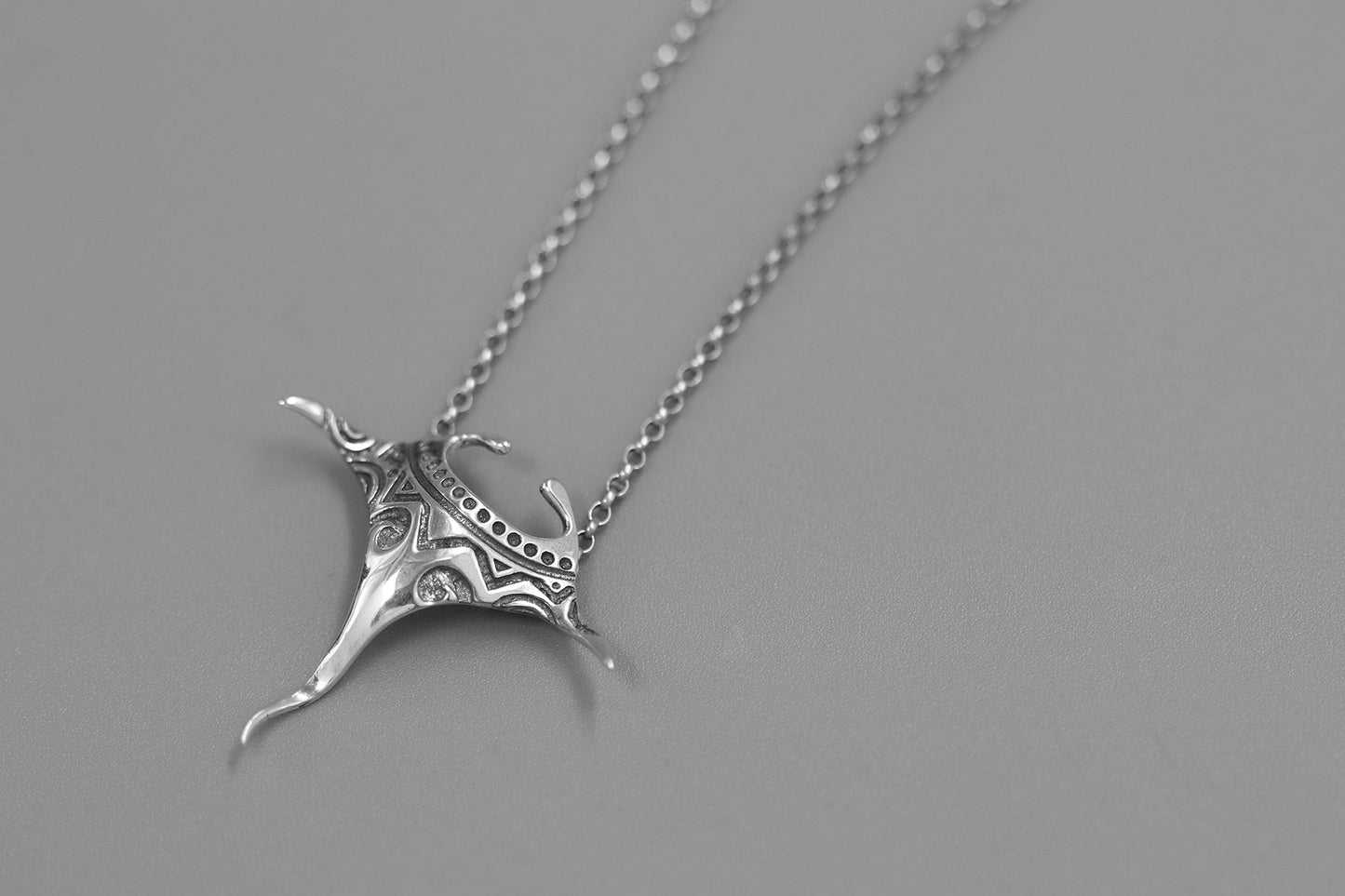 Manta Ray Fish Charm Pendant-Sterling Silver Ocean Sting Ray Pendant-Dainty Manta-Ocean Fish Jewelry-Gift for her cindysilverstudio