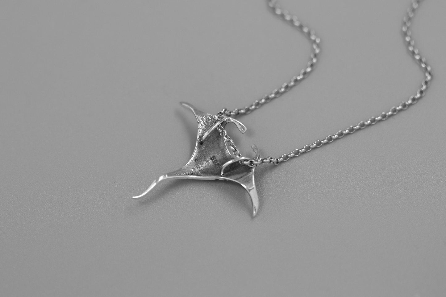 Manta Ray Fish Charm Pendant-Sterling Silver Ocean Sting Ray Pendant-Dainty Manta-Ocean Fish Jewelry-Gift for her cindysilverstudio