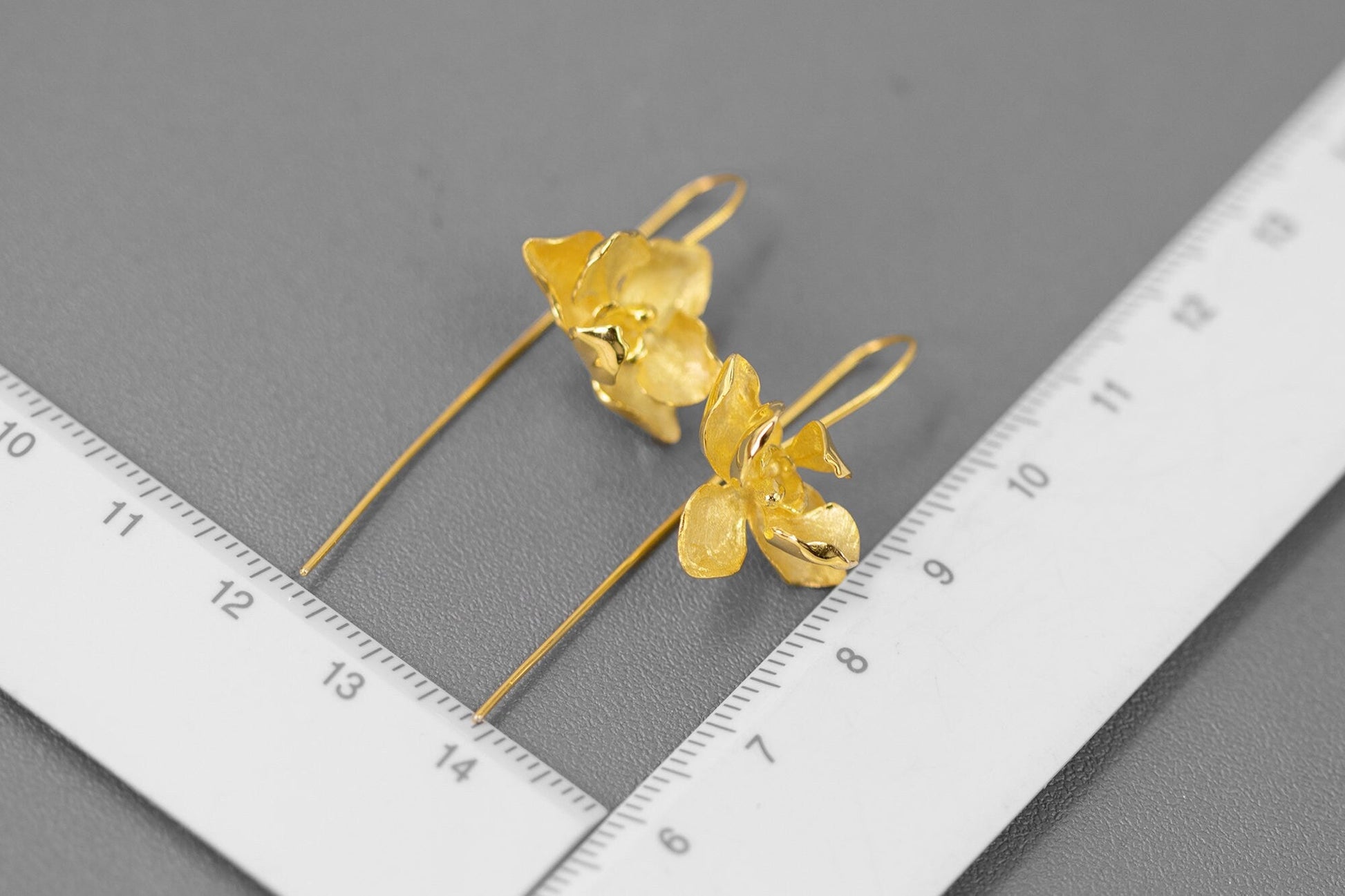 Orchid Flower Earrings-Sterling Silver Orchid Flower Dangle Earring-Phalaenopsis Orchid-Dainty Flower Jewelry-Gift for her cindysilverstudio