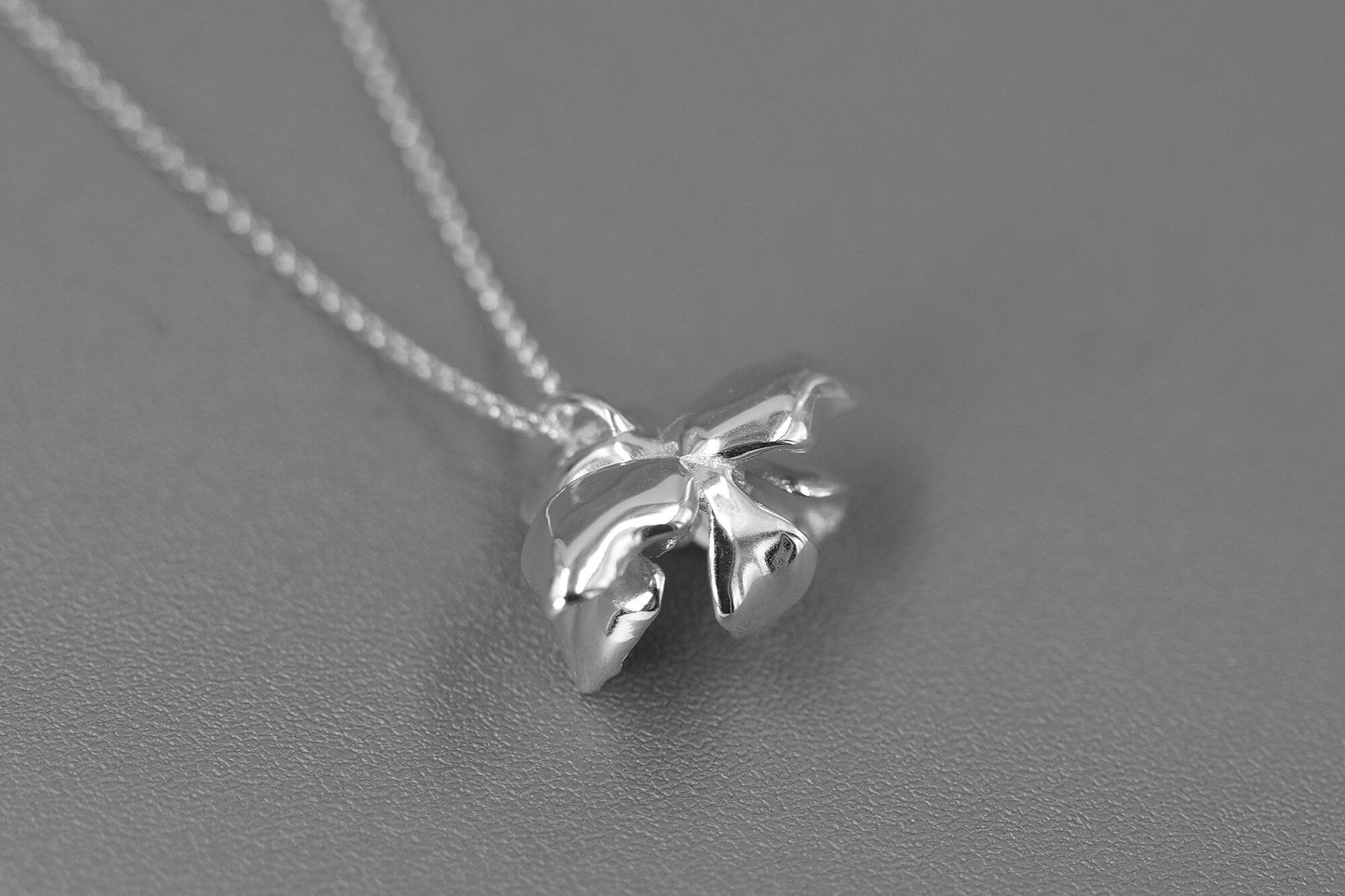 Orchid Flower Necklace-Sterling Silver Orchid Flower Pendant-Phalaenopsis Orchid-Dainty Flower Jewelry-Gift for her cindysilverstudio