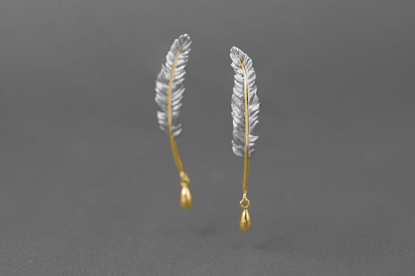 Quill Pen Earrings-Sterling Silver Feather Pen Earrings-Quill Pen and Ink-Antique Plume Jewelry-Gift for Women cindysilverstudio