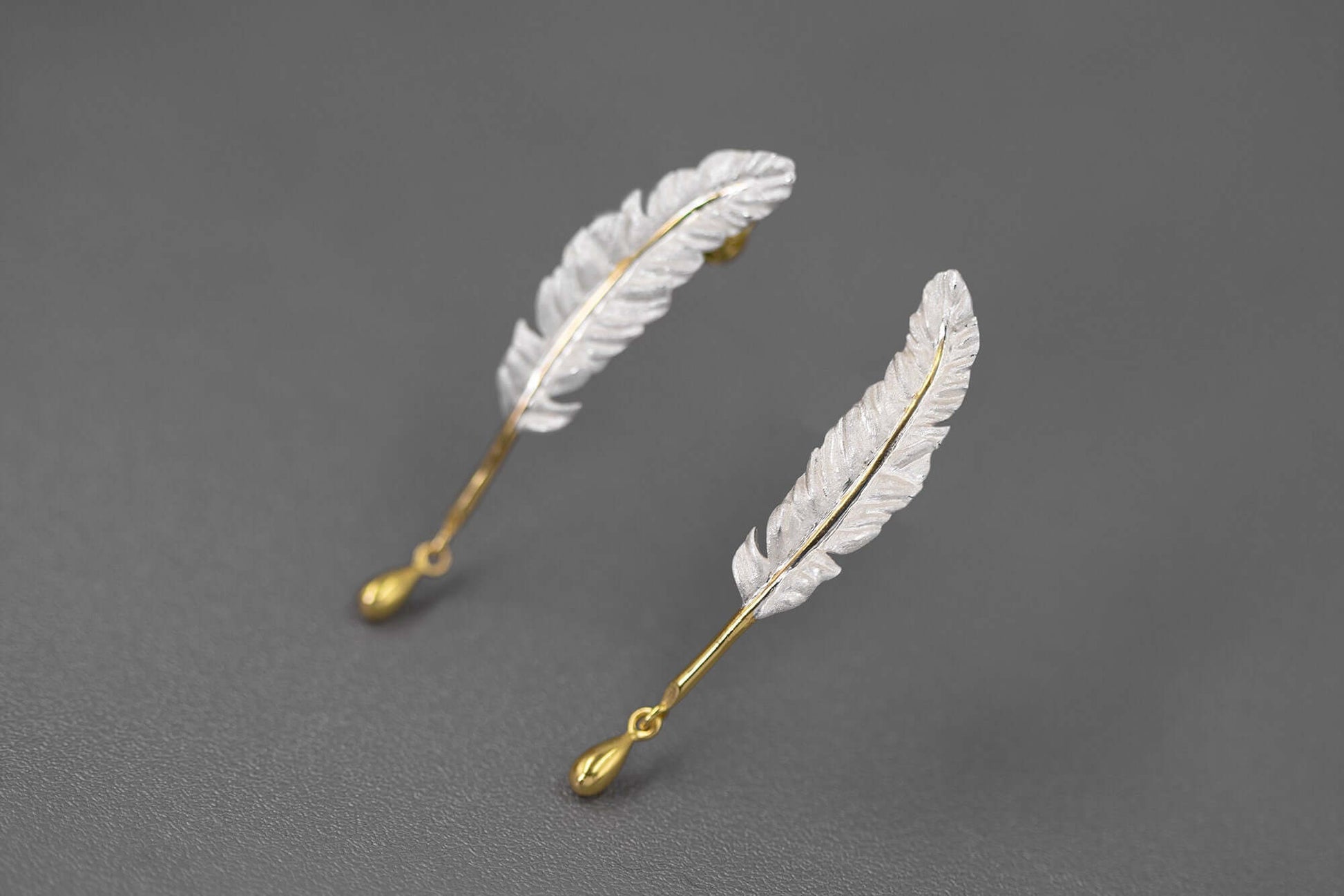 Quill Pen Earrings-Sterling Silver Feather Pen Earrings-Quill Pen and Ink-Antique Plume Jewelry-Gift for Women cindysilverstudio