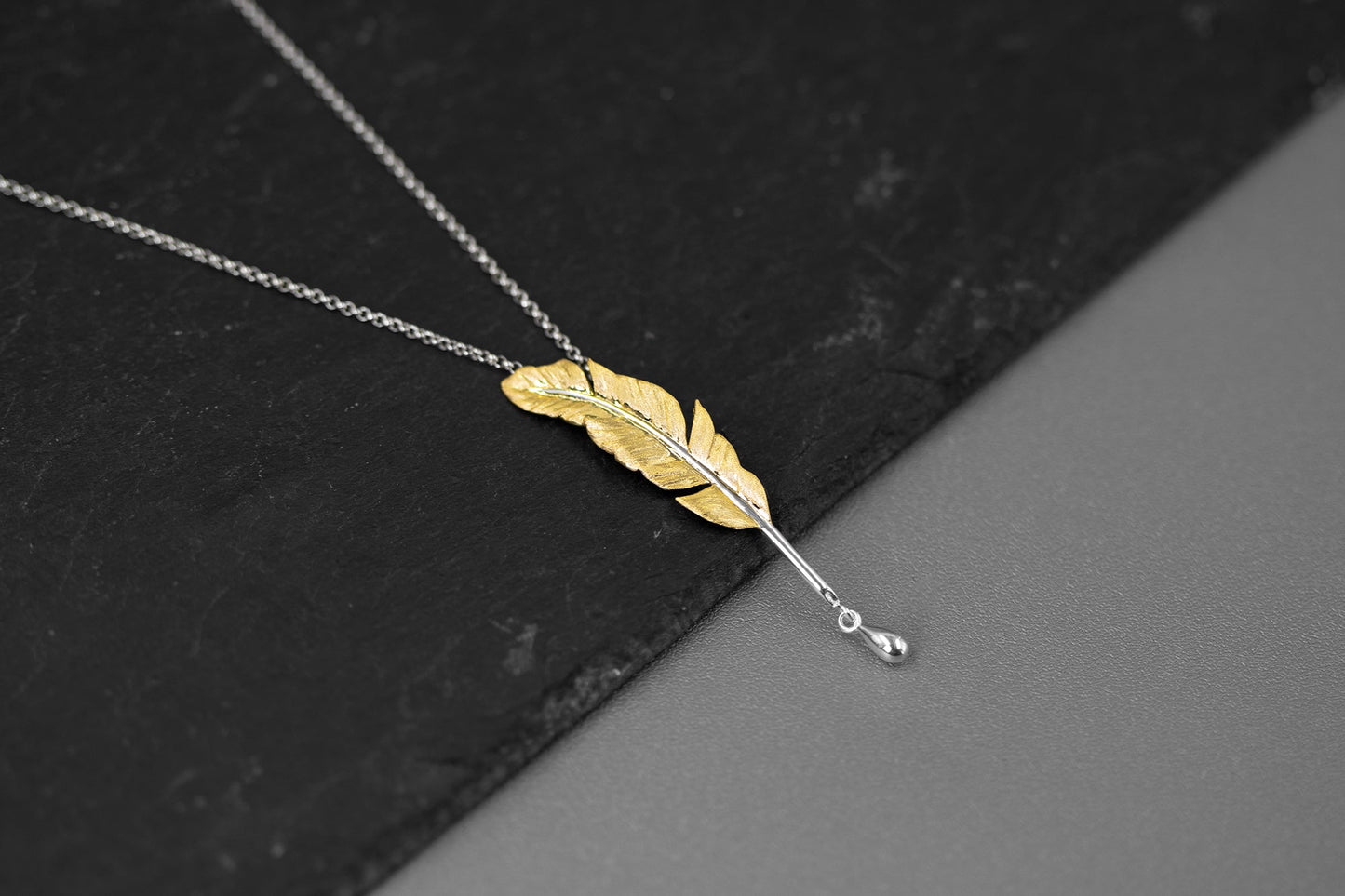 Quill Pen Pendant-Sterling Silver Feather Pen Pendant-Quill Pen and Ink-Antique Plume Jewelry-Gift for Women cindysilverstudio