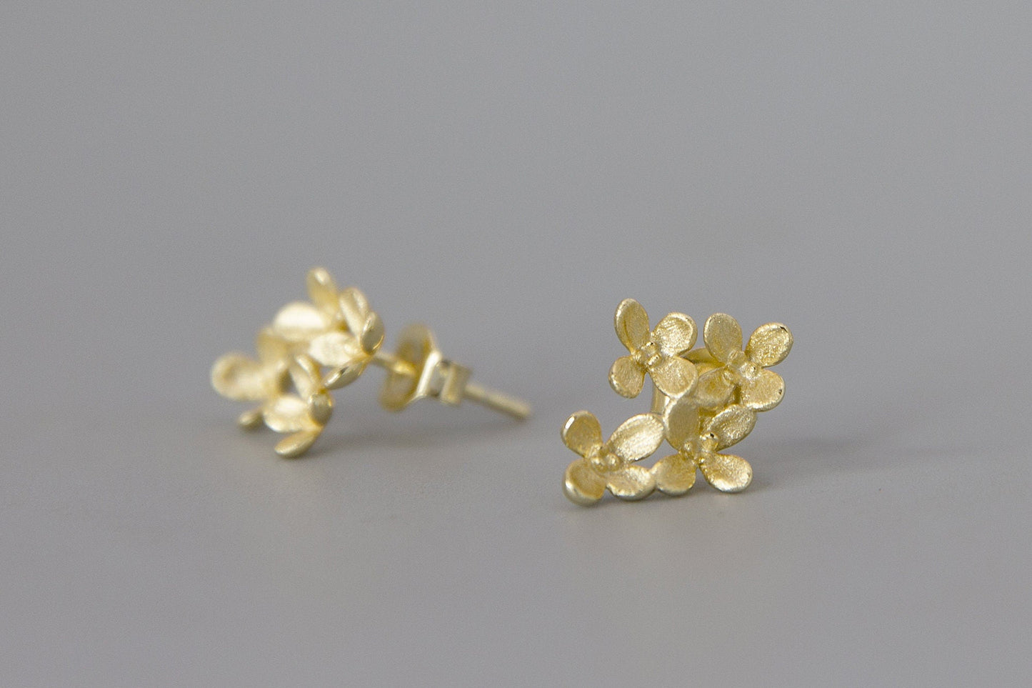 Sweet Osmanthus Charm Earring-Sterling Silver Blossom Flower Stud Earring-Small Flower-Floral Flower Jewelry-Gift for her cindysilverstudio