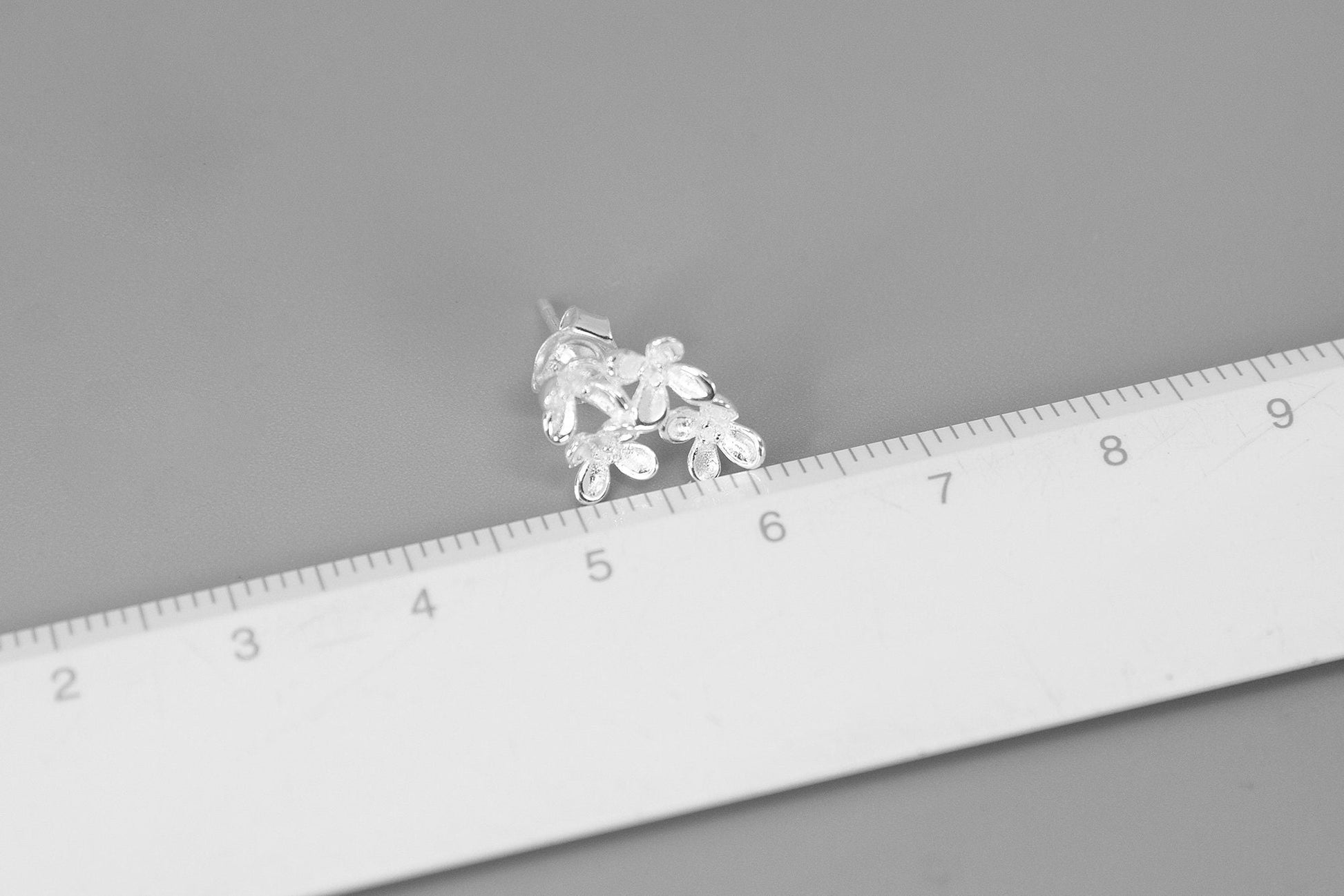 Sweet Osmanthus Charm Earring-Sterling Silver Blossom Flower Stud Earring-Small Flower-Floral Flower Jewelry-Gift for her cindysilverstudio